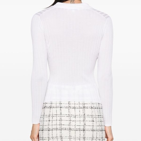 Vince ribbed knit polo top wool silk blend theory Eileen fisher cos everlane - Picture 3 of 8